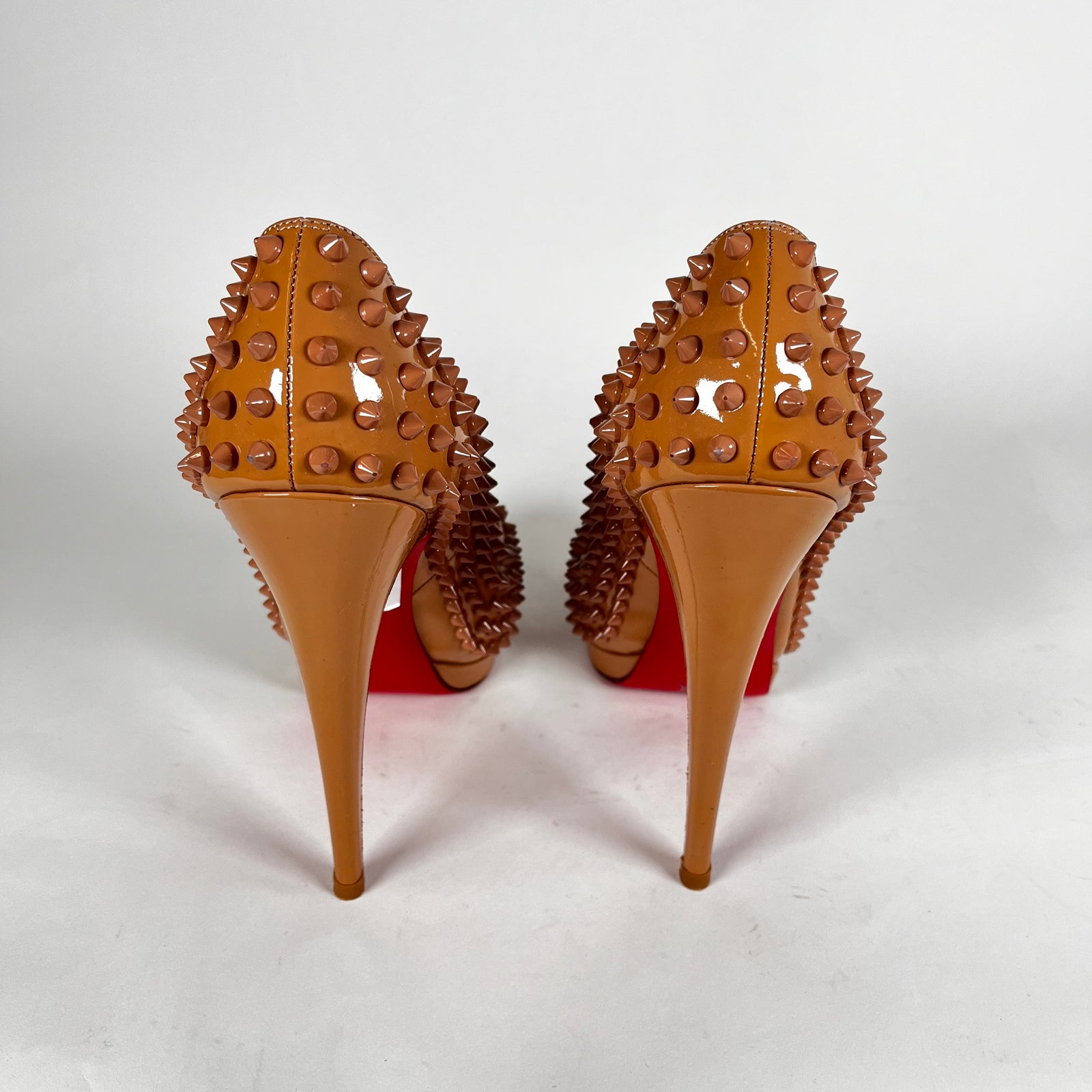 Christian Louboutin Tan Spiked Heels Size 40
