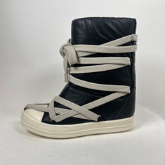 Rick Owens Black/Milk Jumbolace Megalaced Boots Size 41