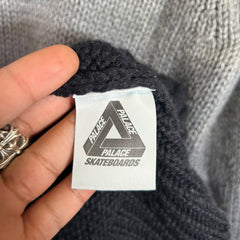 Palace Gray/Navy Gradient Ribbed Knit Sweater Size M