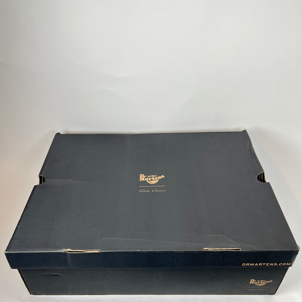 Rick Owens x Doc Marten's Black Megalace Pebbled Leather Boots Size 12