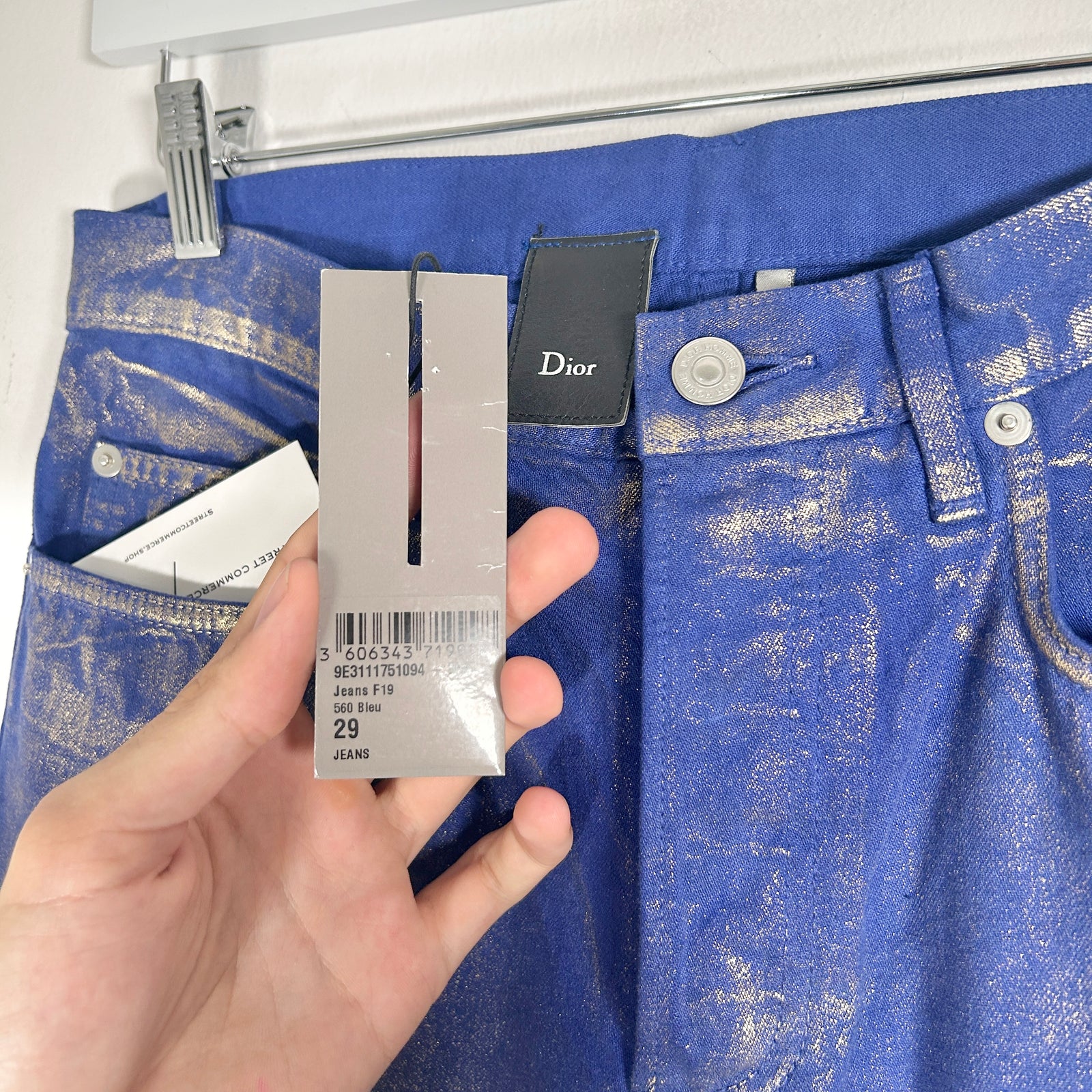 Dior Blue Gold Wax Denim Size 29