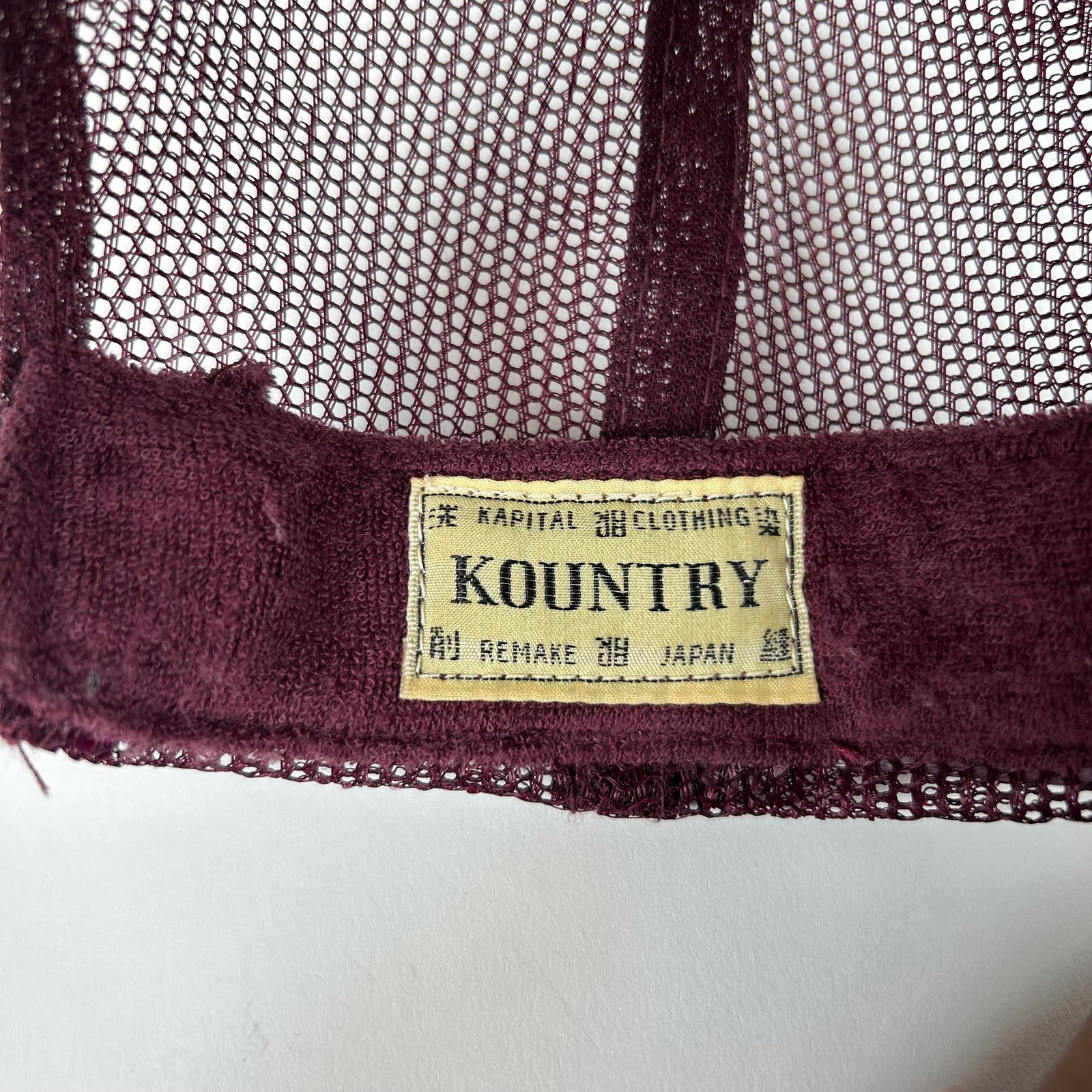 Kapital Burgundy Dirty Shrink Trucker Hat