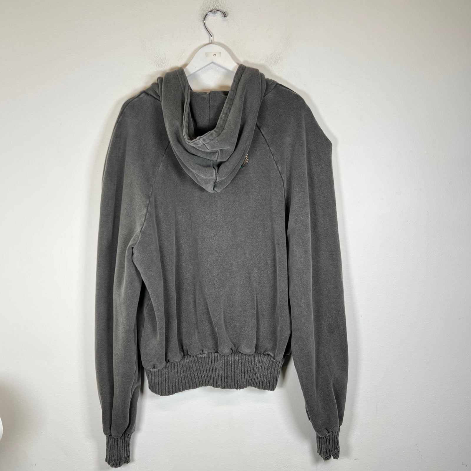 House Of Errors Washed Grey Embroidered Hoodie Size L