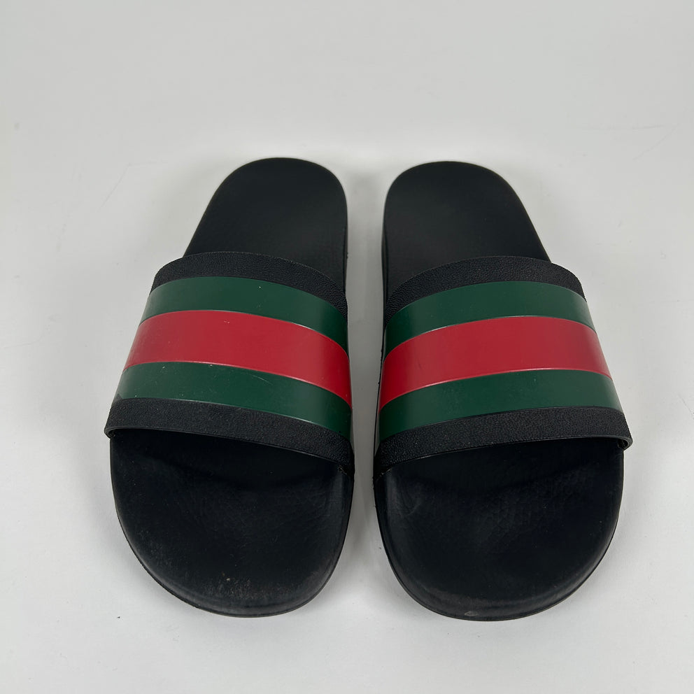 Gucci Black Classic Slides Size 10