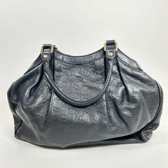 Gucci Vintage Black Guccissima Sukey Handbag