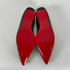 Christian Louboutin Geo Spiked Patent Flat Size 39.5