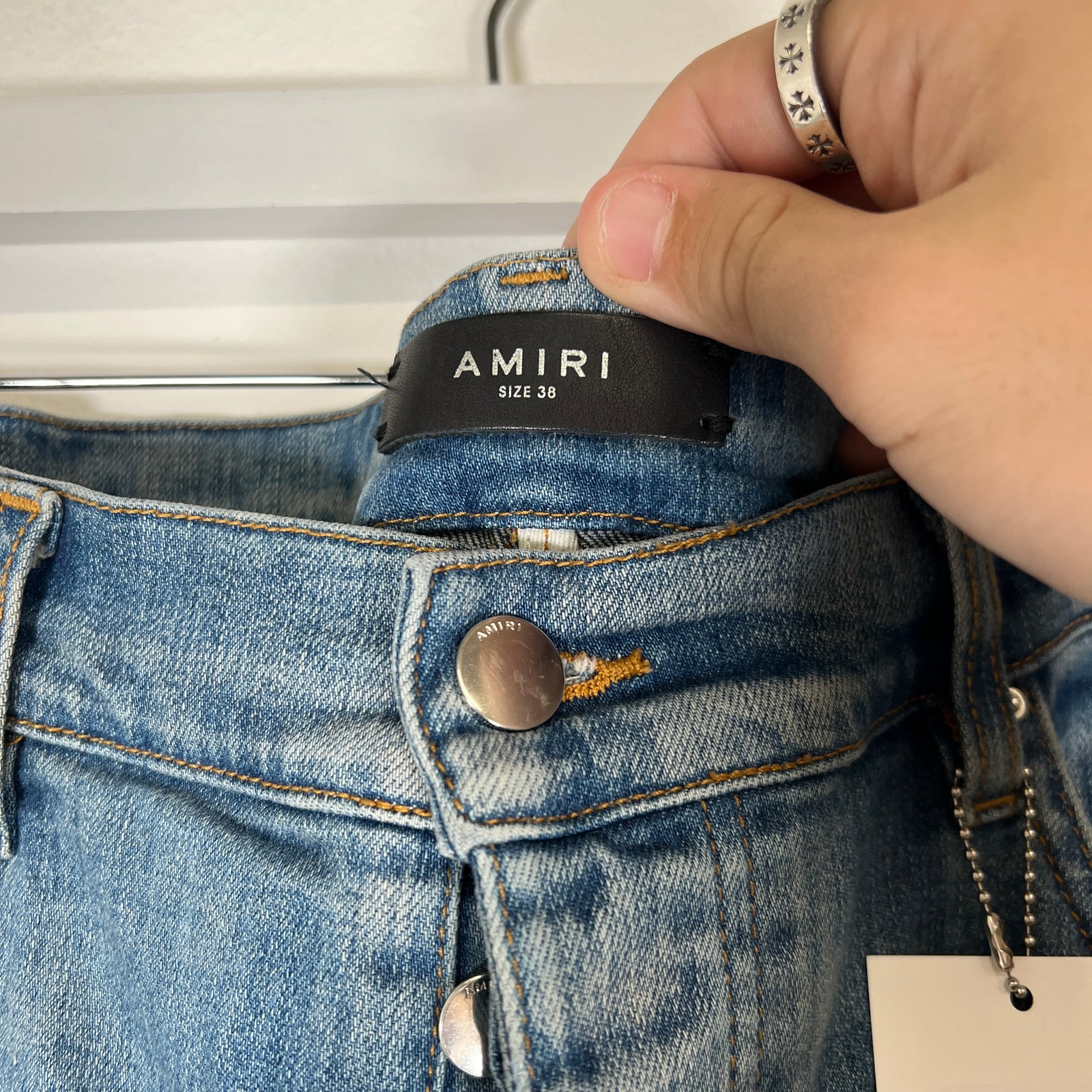 Amiri MX1 White Leather Size 38