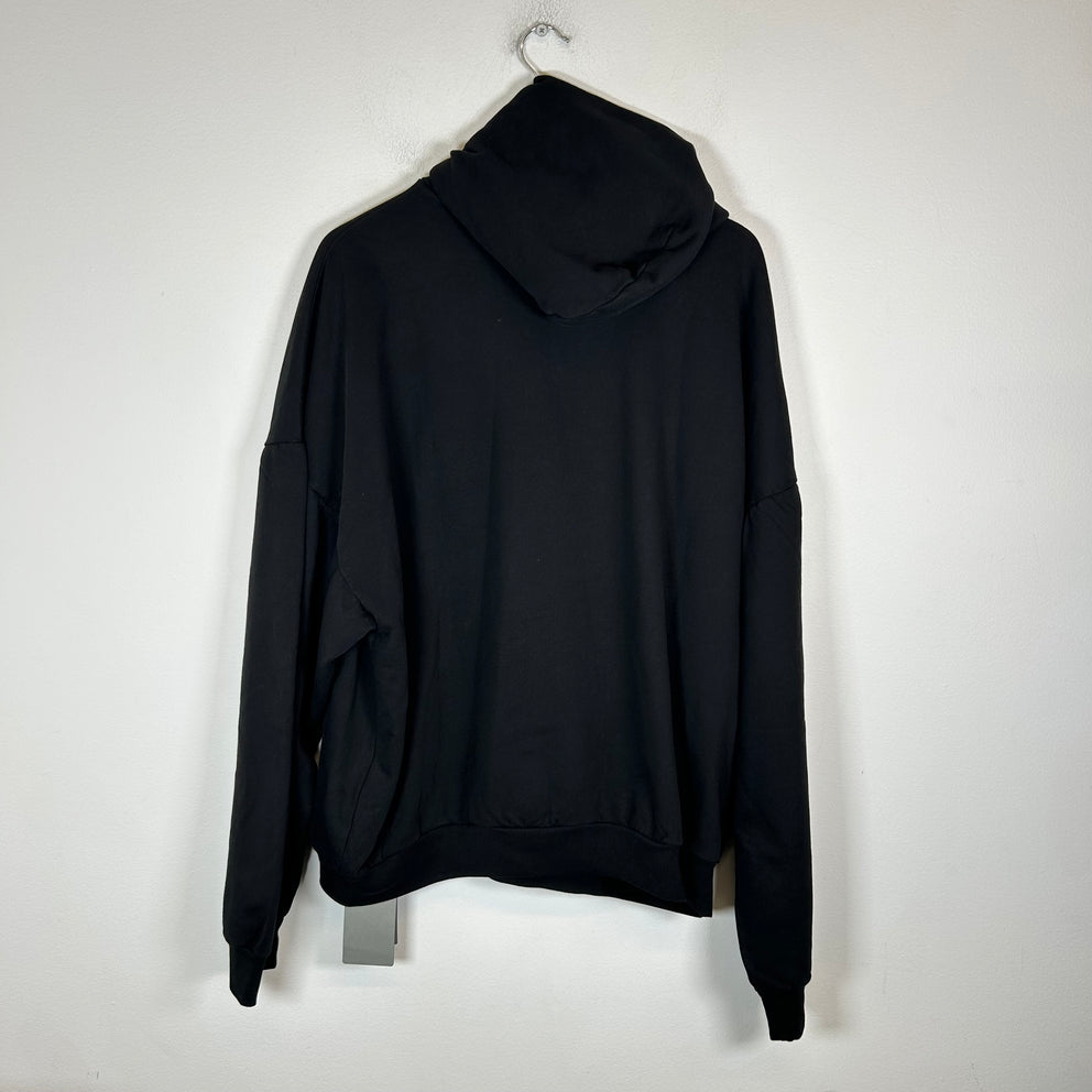 Balenciaga Black Backflip Logo Hoodie Size 2
