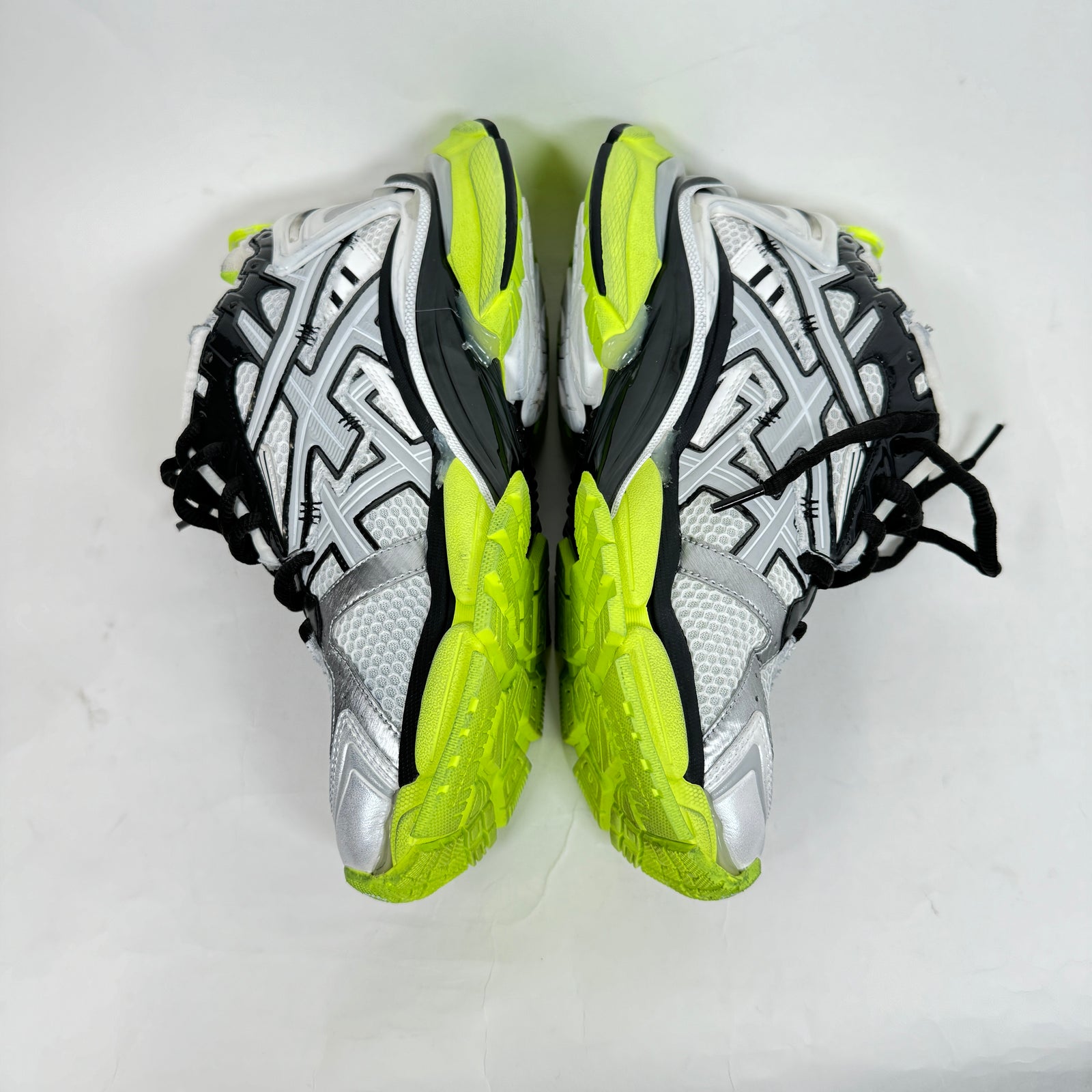 Balenciaga Silver/Neon Yellow Runners Size 43