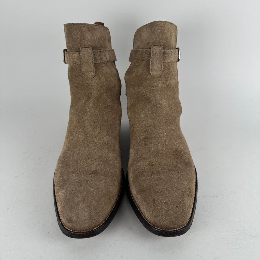 Saint Laurent Tan Jodhpur Suede Boot Size 41