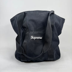 Supreme Black Canvas Tote Bag