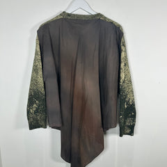 Maison Margiela Green Discharge Wool Scarfed Sweater Size M