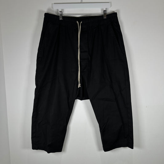 Rick Owens SS22 Black Cropped Pants Size XL