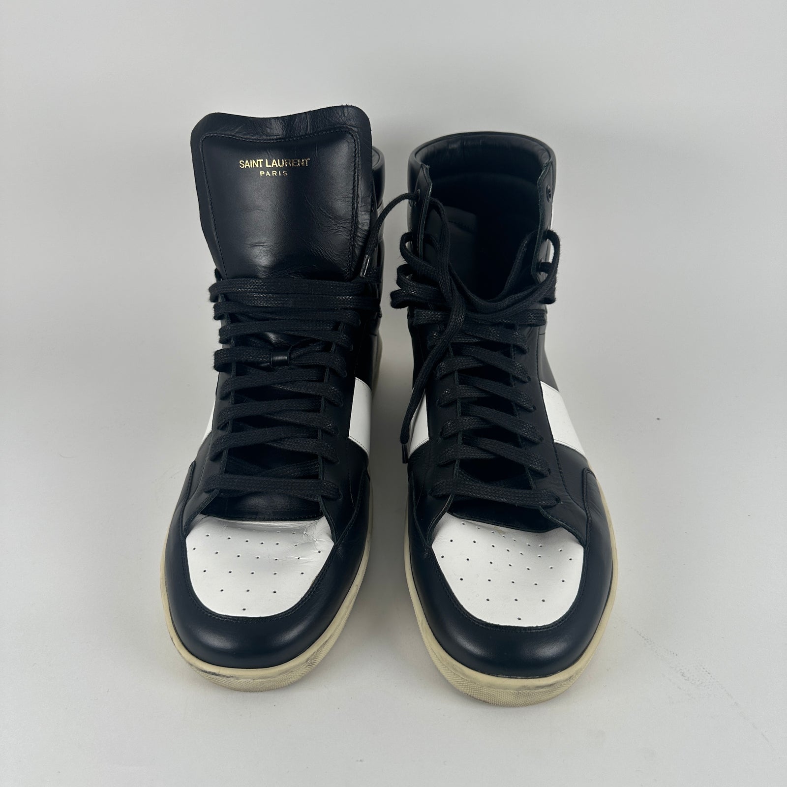 Saint Laurent B&W Court Classic High-Top Size 16
