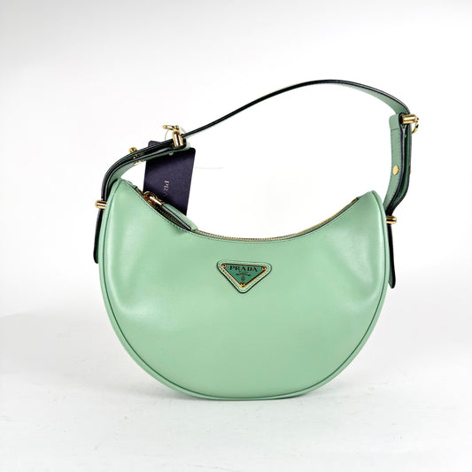 Prada Arqué Sea Green Shoulder Bag