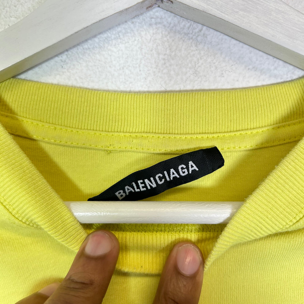 Balenciaga Neon Crew Logo T-Shirt