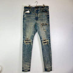 Amiri Dirty Indigo Bandana MX1 Jeans