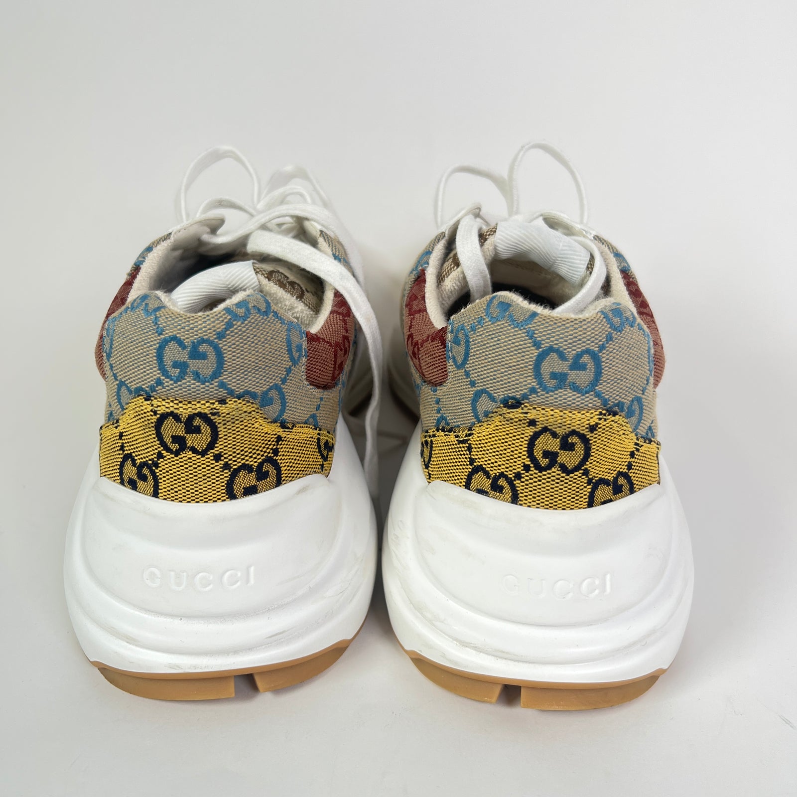 Gucci Multi Orange GG Rhyton Sneakers