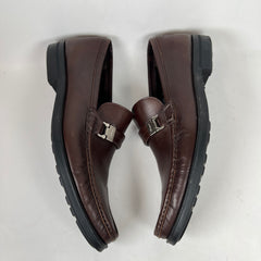 Ferragamo Brown Leather Loafers Size 10.5