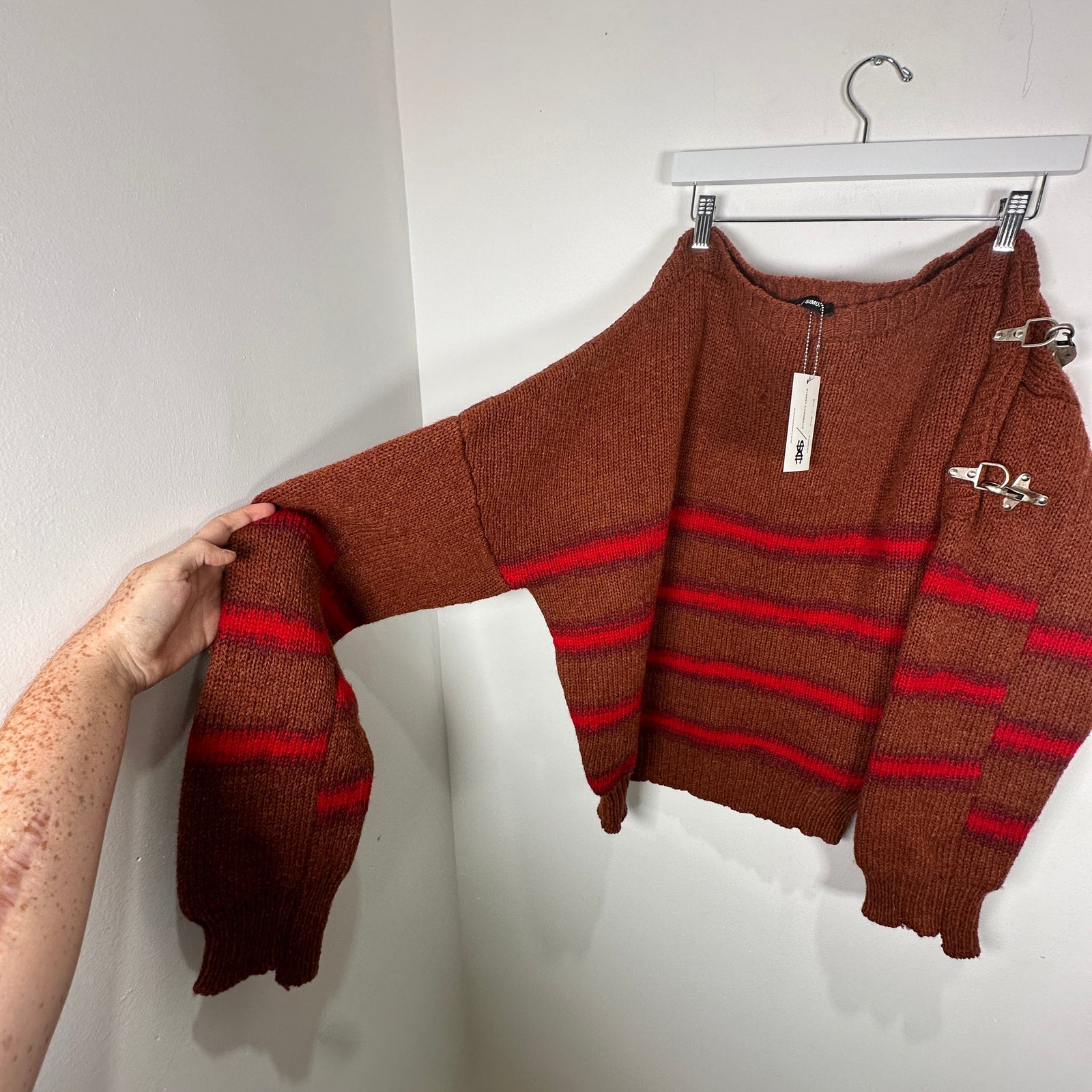 Raf Simons Fireman Buckle Wool Sweater Size L