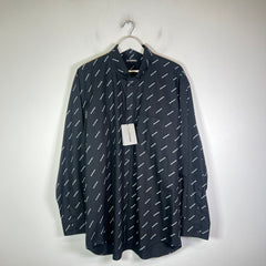 Balenciaga AOP Poplin Button-Up Shirt