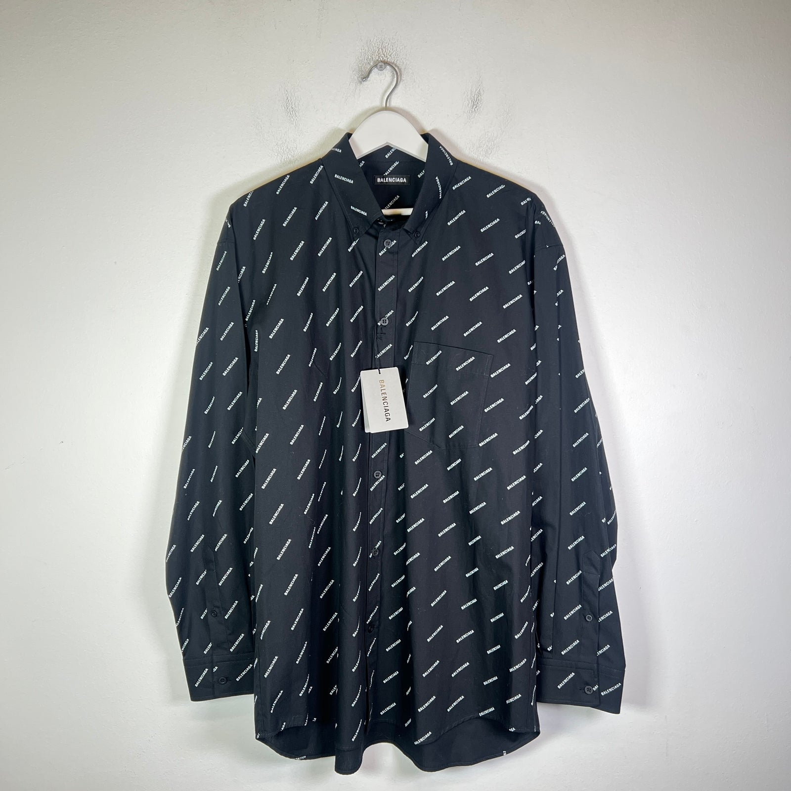 Balenciaga AOP Poplin Button-Up Shirt