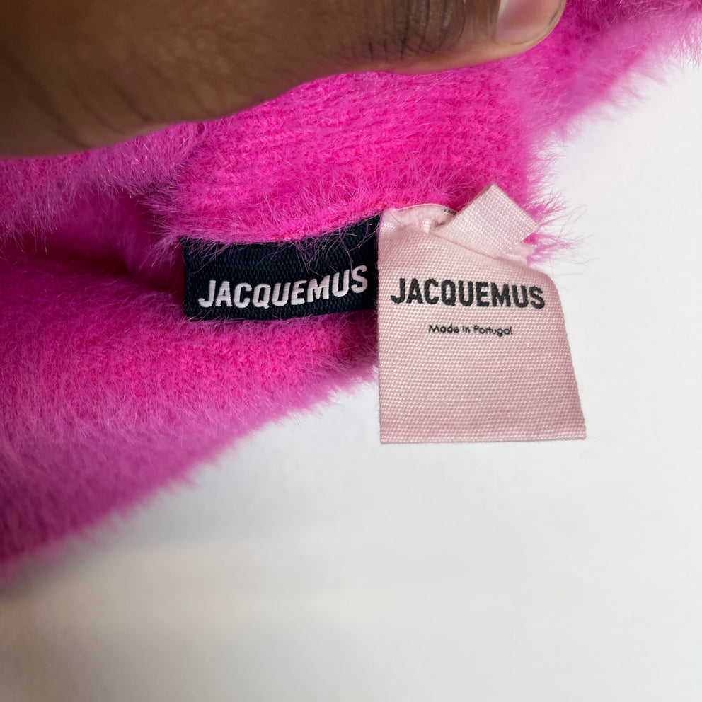 Jacquemus Pink La Maille Neve Fluffy Cardigan Size XS