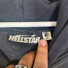 Hellstar Black 'No Guts No Glory' Logo Hoodie Size L
