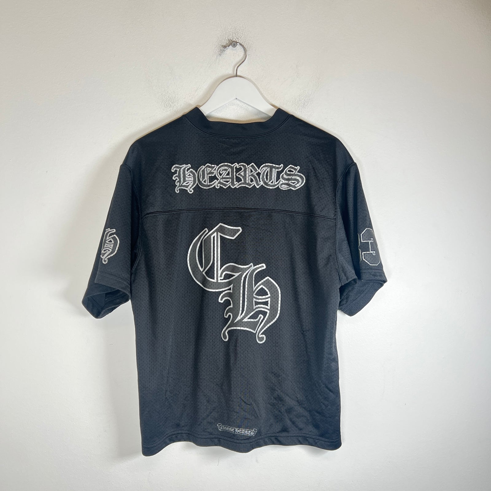 Chrome Hearts Black Mesh Short Sleeve Jersey Size M