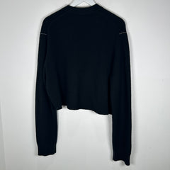 Burberry Cropped Black Cardigan Size M