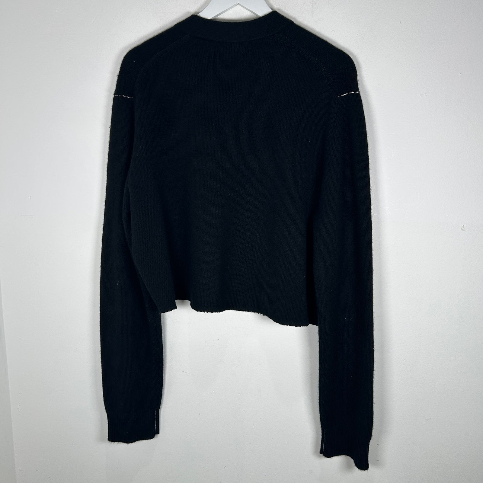 Burberry Cropped Black Cardigan Size M