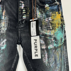 Purple Black Waxed Painter Jean Size 31