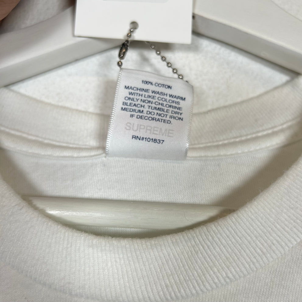 Supreme White 'Play Dead' T-Shirt Size M