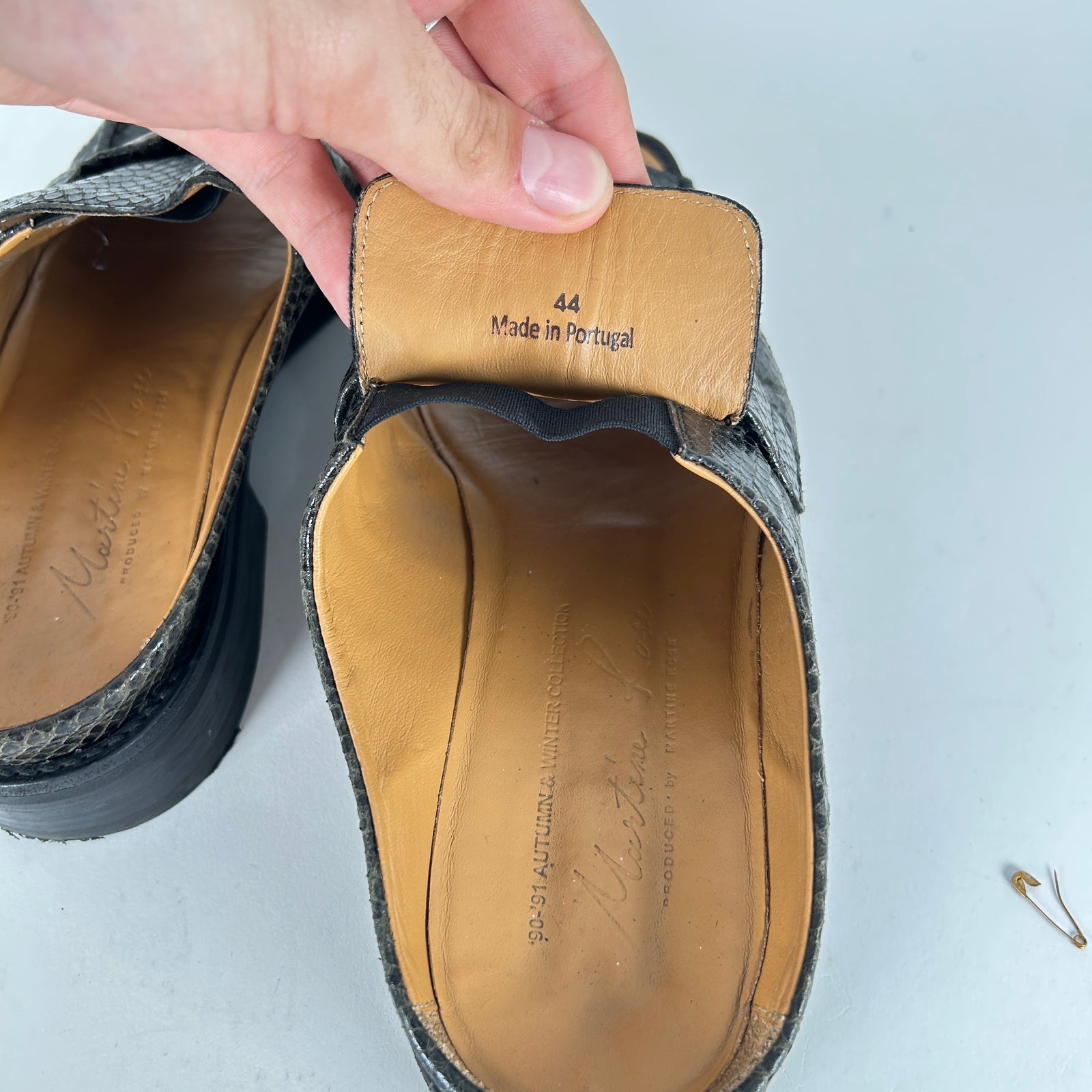 Martine Rose Python Logo Open Loafers Size 11
