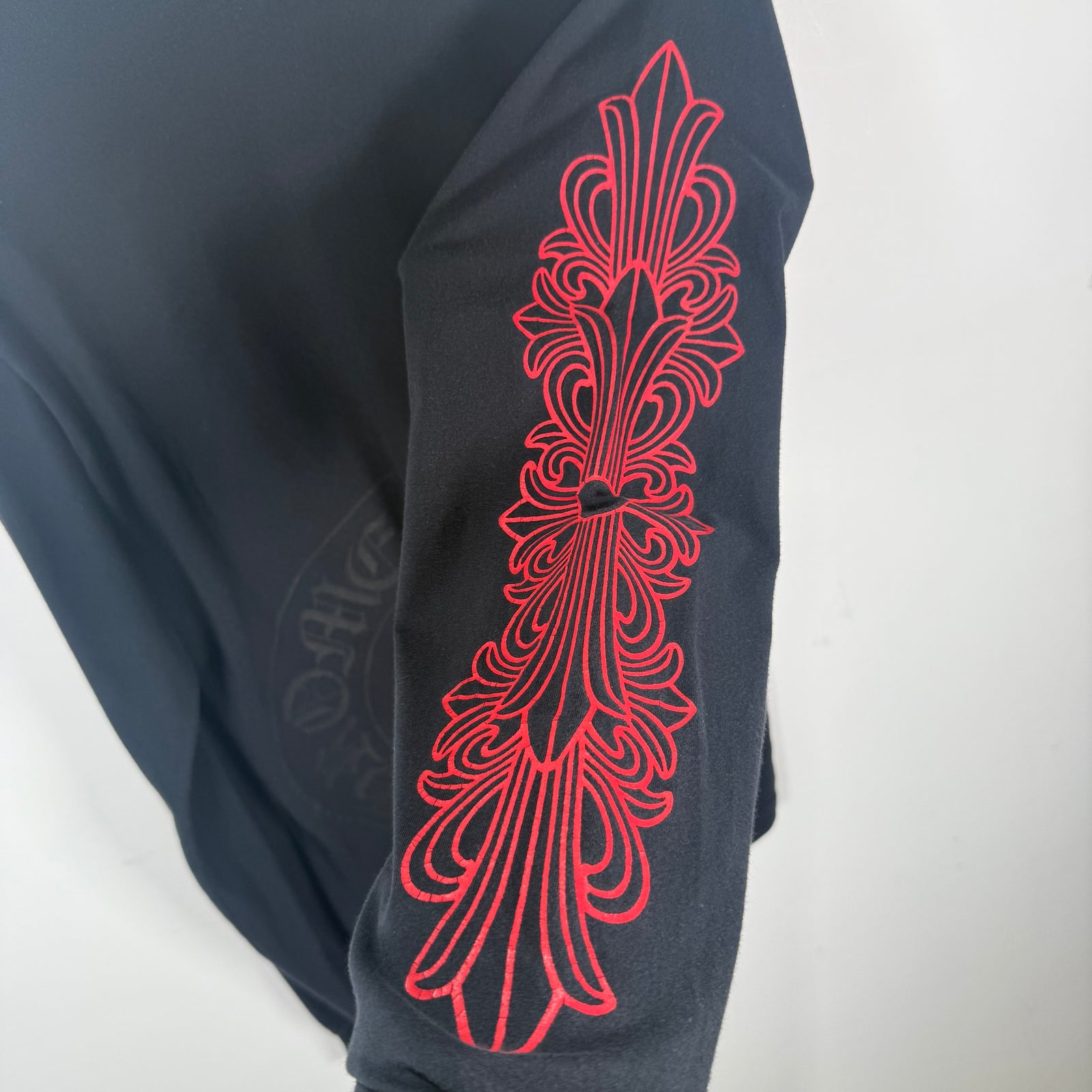 Chrome Hearts Horseshoe Red Floral Graphic Longsleeve Size M
