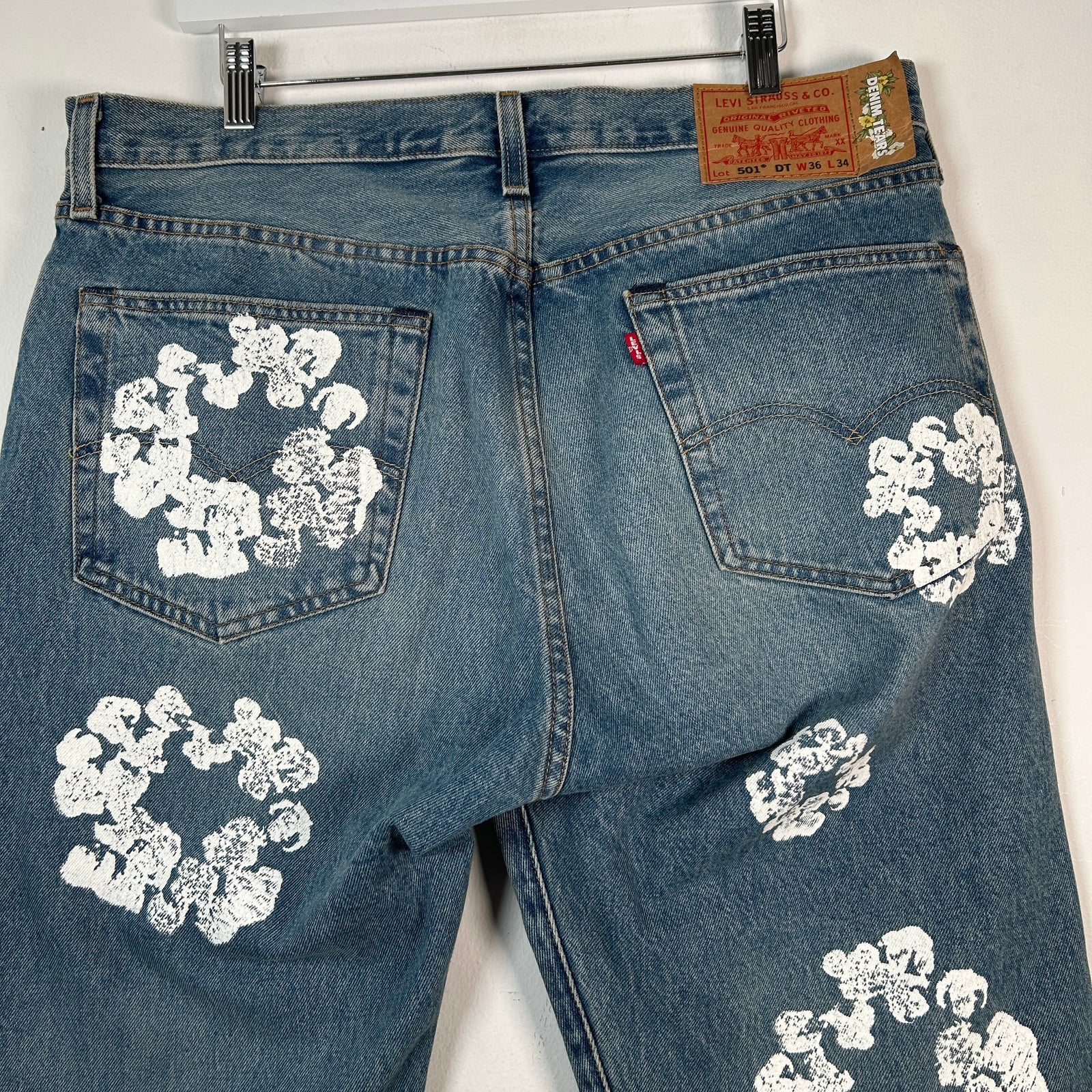 Denim Tears Light Wash Wreath Jeans Size 36