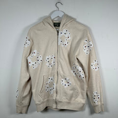 Denim Tears Cream Crystal Wreath Zip-Up Hoodie Size M