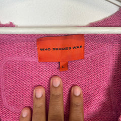 Who Decides War Pink Lardeur Sweater Vest Size L