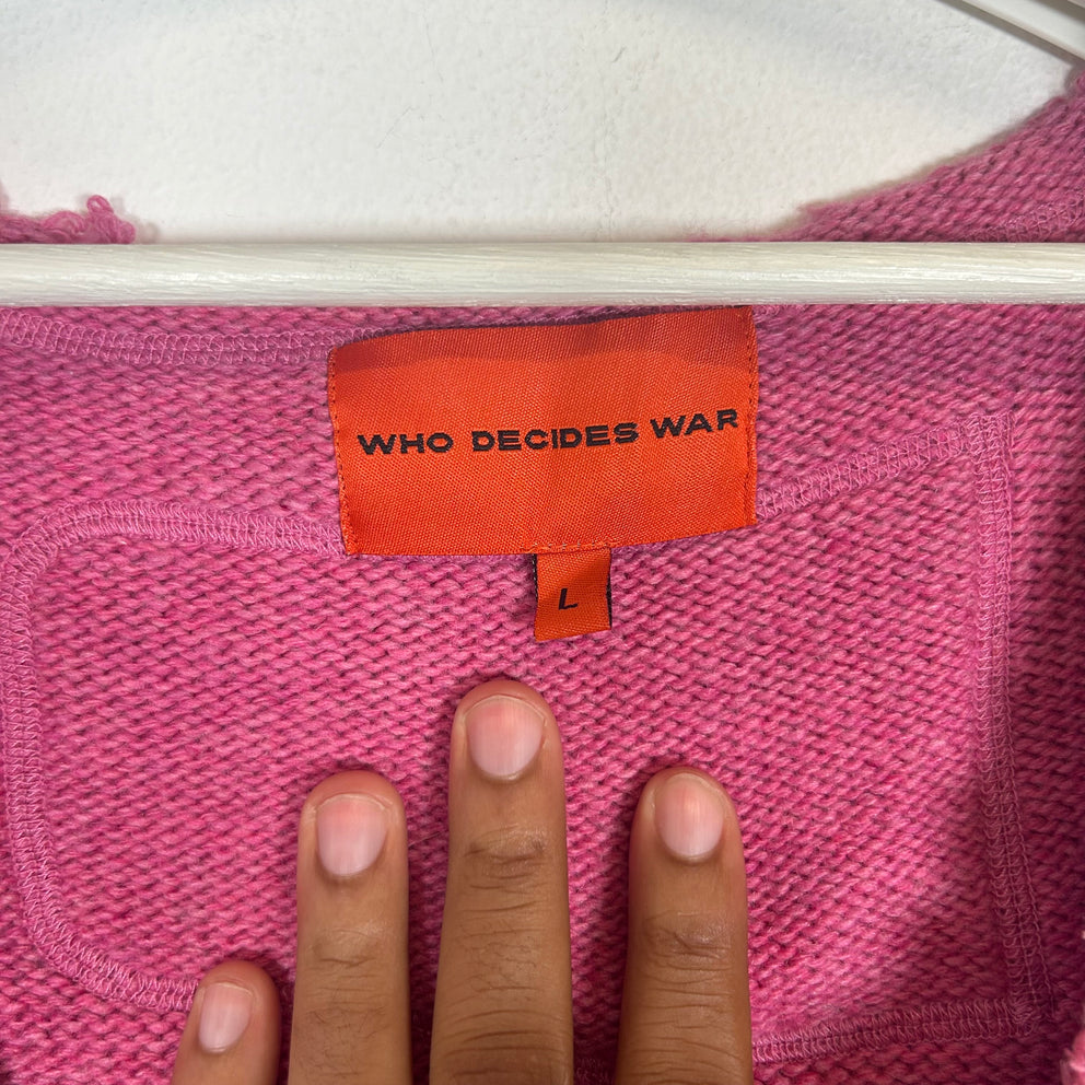 Who Decides War Pink Lardeur Sweater Vest Size L