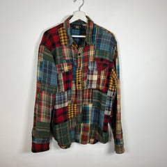 RRL Multicolor Patchwork Flannel Shirt Size L