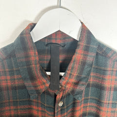 Chrome Hearts Brown/Green Floral Cross Patch Flannel Size L