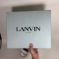 Lanvin White/Grey Curb Sneaker Size 47