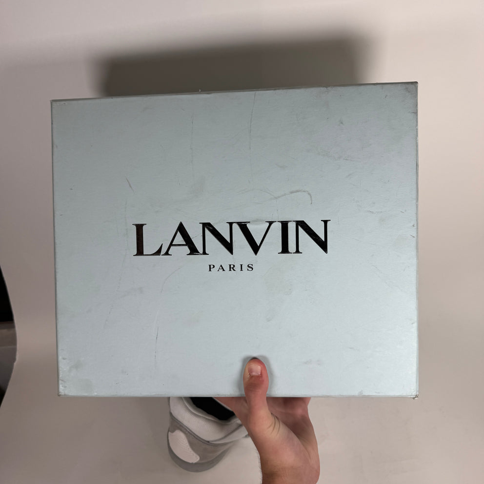 Lanvin White/Grey Curb Sneaker Size 47