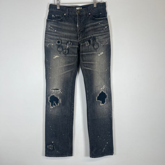 Number (N)ine AW01 "Standards" Grunge Bootcut Denim Size 3