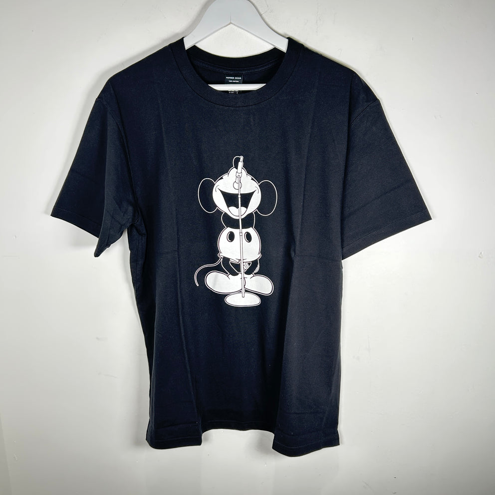 Number (N)ine Black Mickey Microphone T-Shirt Size 4