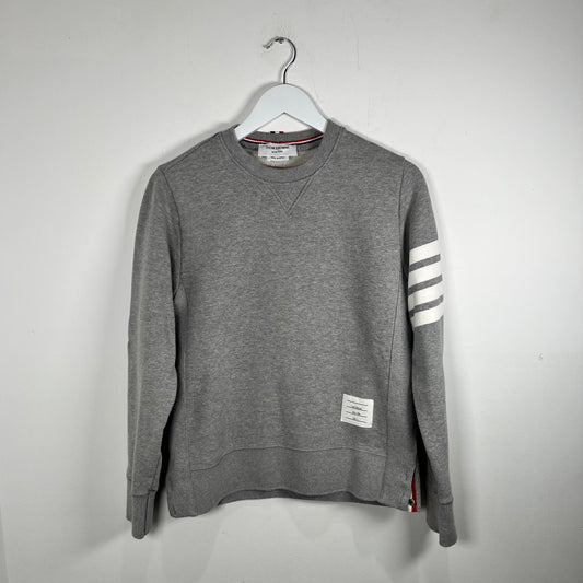 Thom Browne Grey 4-Bar Crewneck Size 2