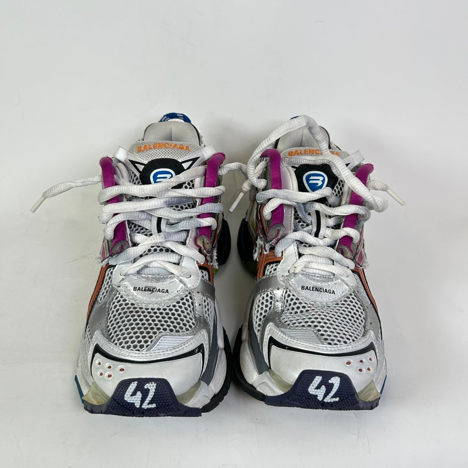 Balenciaga Multicolor Mesh Runners Size 42