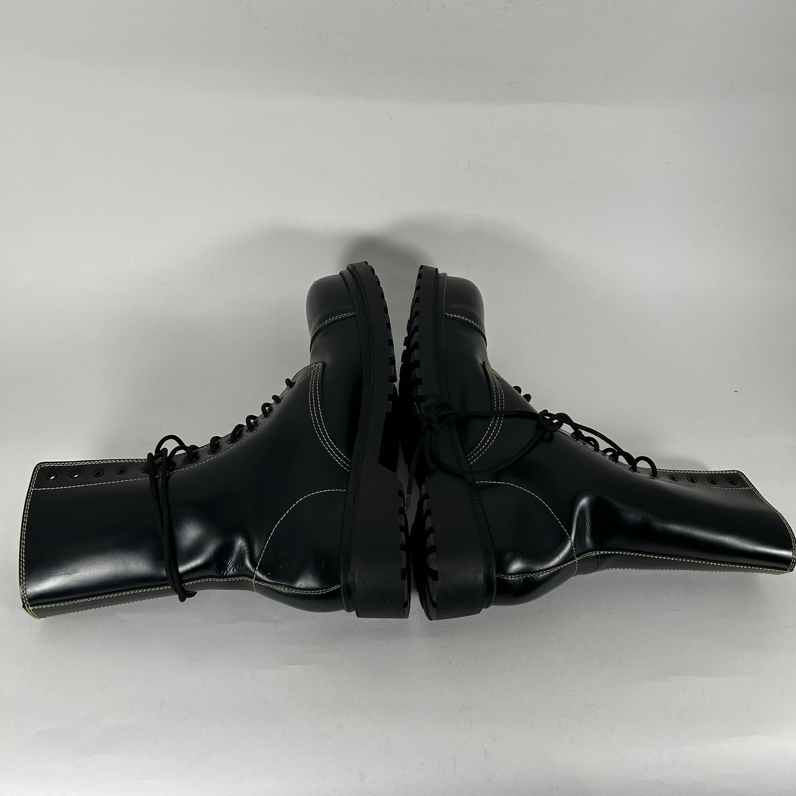 Balenciaga Contrast Stitch Combat Boot Size 13
