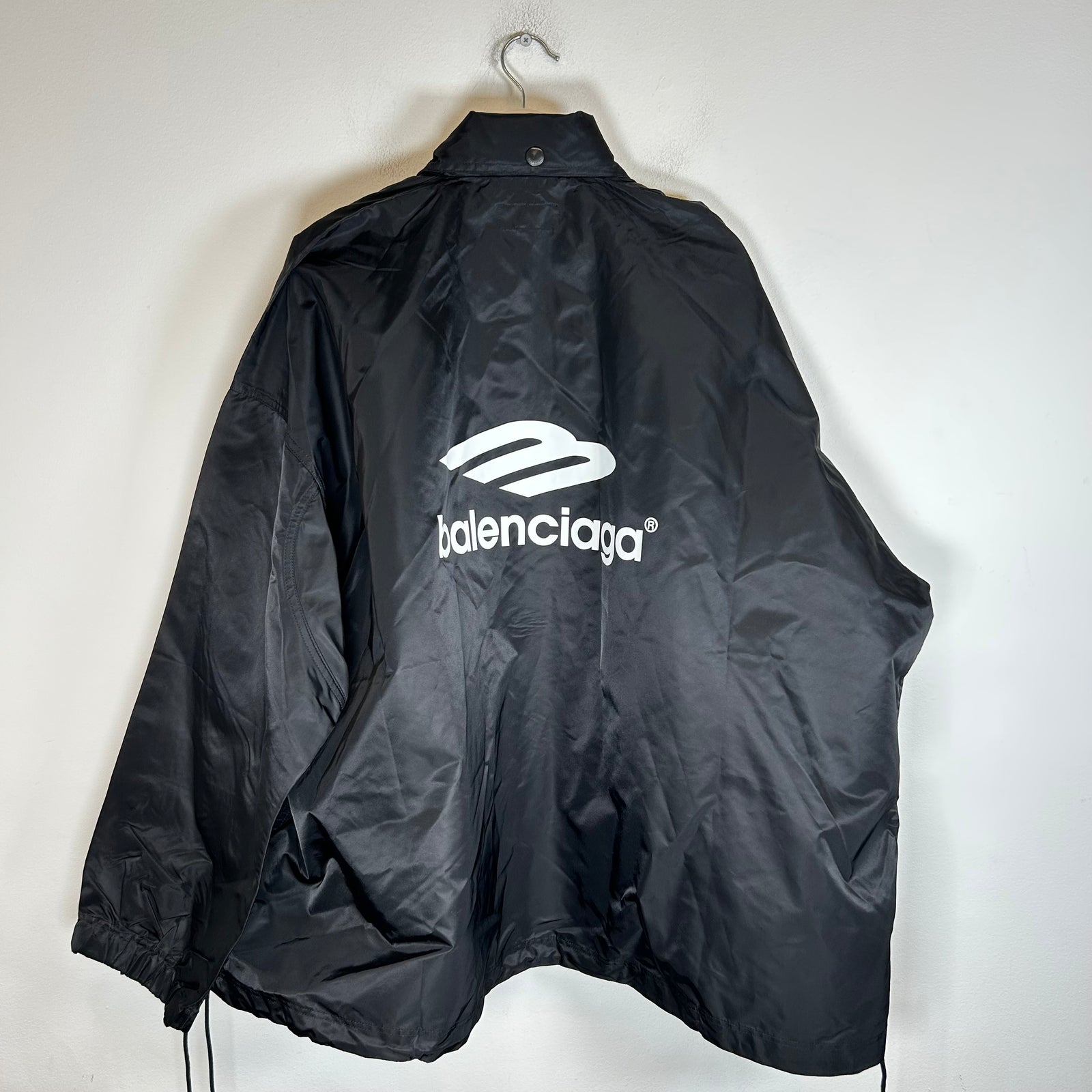 Balenciaga SS22 Black 3B Sport Nylon Jacket Size 3
