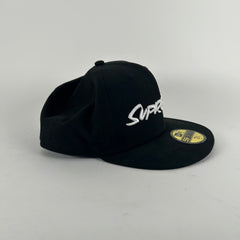 Supreme x New Era Black Logo Hat Size 7 5/8
